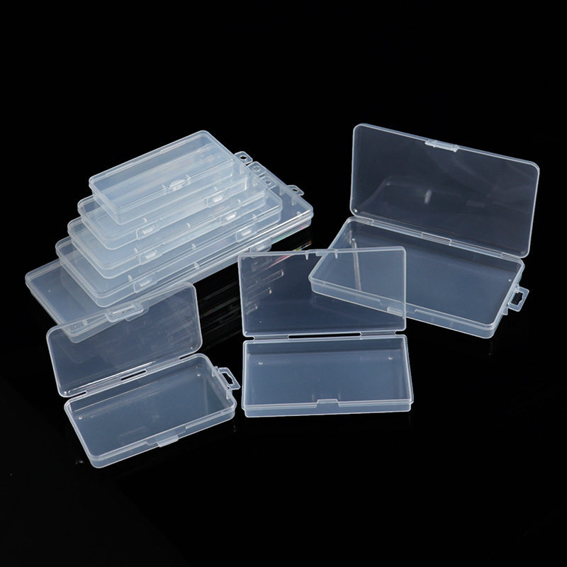 Rectangular Hanging Hole Pp Transparent Plastic Box Glutinous Rice Paper Card Fishing Gear Card Box Hardware Spare Parts Packaging Box