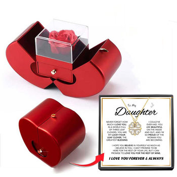 Europe and the United States cross-border new multi-functional micro-inlaid zircon opening and closing four-leaf clover necklace love folding creative clavicle chain