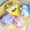 Cute Plush Mini School Bag Coin Purse Cartoon Keychain Pendant Ladies Storage Bag Coin Bag Hanging Bag