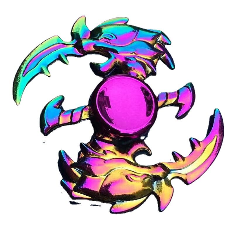 Factory production wholesale colorful metal alloy fingertip gyro decompression toy scenic spot stall hot sale