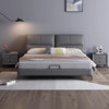 2025 New Model Genuine Leather Bed Master Bedroom Large Bed Modern Simple Small Apartment Double Bed 1.8m Soft Leather Art Storage Bed
