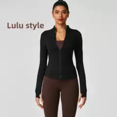 Luluid Sports Outwear Jacket Women's Define Outdoor Slim Stand-Up Collar Cardigan Zipper Yoga Top