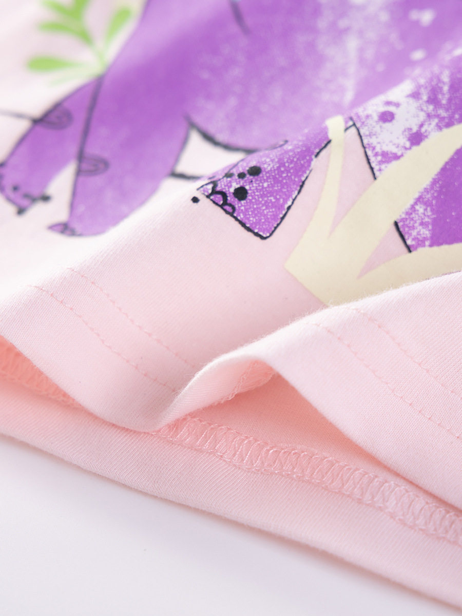 Girls' Summer Cartoon T-Shirt, Cute Baby Girl Top