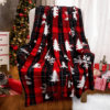 Source Factory Temu Xiyin Christmas Flannel Blanket Four Seasons Blanket Portable Blanket Thickened Warm Nap Blanket
