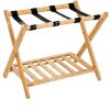 Spot Wooden Luggage Storage Rack Hotel Bedroom Double-Layer Foldable Luggage Rack Floor-to-Floor Suitcase Bracket