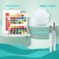 24 colors watercolor paint + 3 piece set