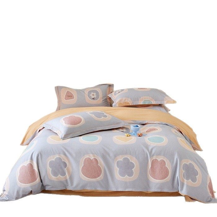 New 100% Pure Cotton Brushed Four-Piece Set, Three-Piece Set for Students and Children, Home Bedding Three or Four-Piece Set, Thickened