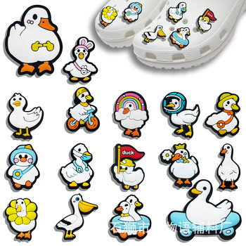 Little Yellow Duck Series Clogs Shoes Flower Shoes Accessories Cartoon Cute DIY Accessories Decorations Accessories Wholesale Cross-Border