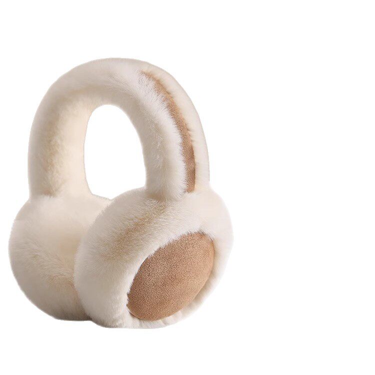 Suede Plush Earmuffs for Women in Winter Korean Style Fleece-Lined Warm Earmuffs for Cycling Cold-Proof Ear Warmers Ear Muffs Trendy