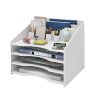 File Rack Desktop Storage Rack Office Supplies Folder A4 Double Clip Folder File Column Paper Cutting Storage Box