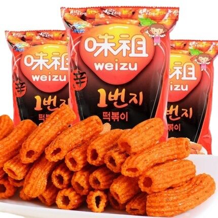 South Korea imported 9th sweet and spicy cake bar 100g hot selling casual snacks wholesale internet celebrity rice cake bar snacks