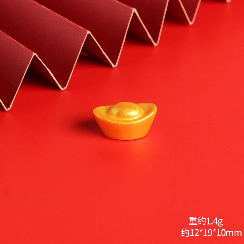 新年大小金元宝发财灯笼树脂奶油胶diy饰品配件桌面车载装饰摆件