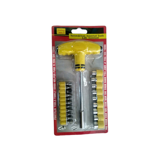 Household tool suit 21PC bread handle T-type screwdriver combination tool (JL-1085) socket wrench suit