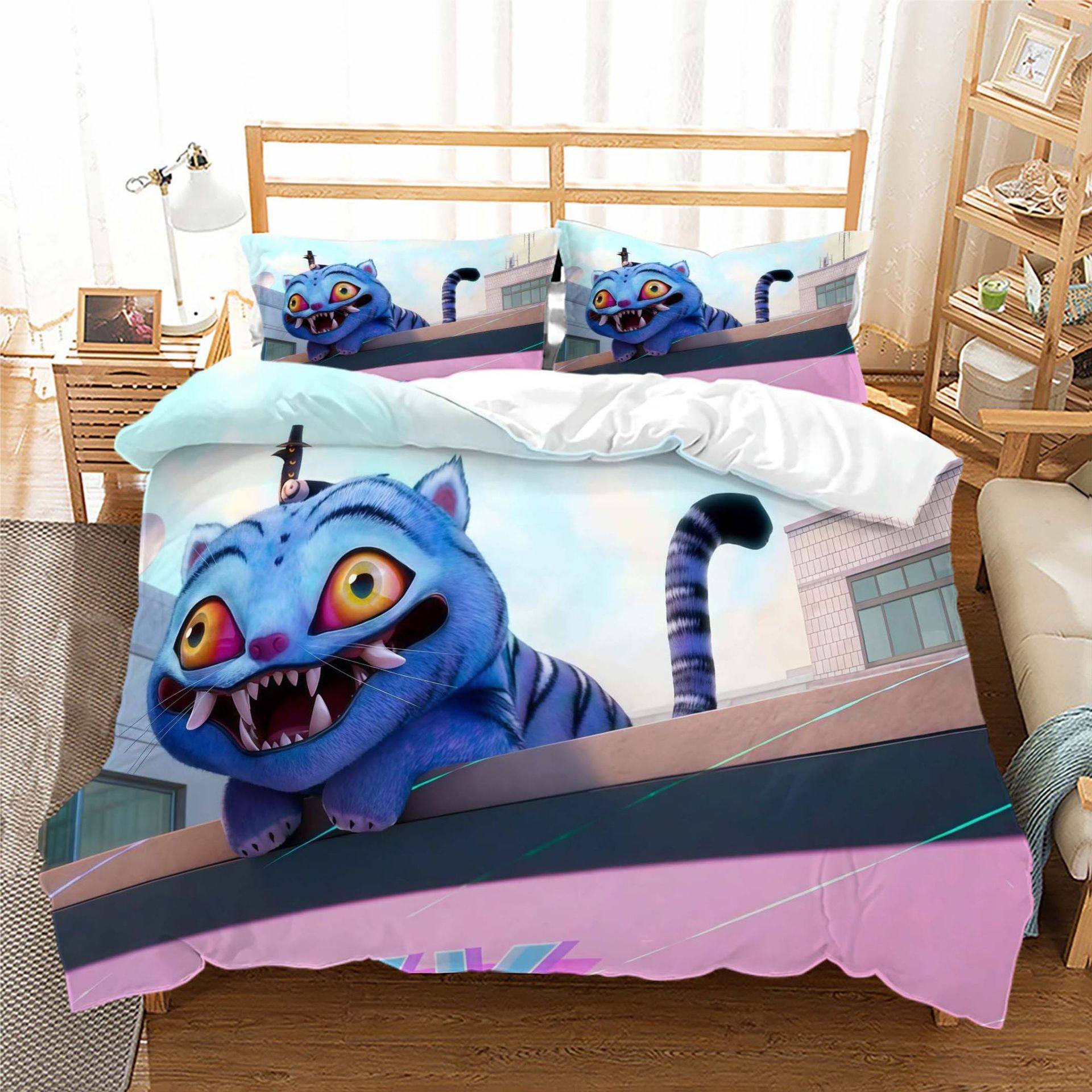 Hunter Girl Group Series 3D Digital Printing Three-Piece Set Cross-Border Amazon Wholesale Bedding One-Piece Dropshipping