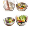 Stainless Steel Draining Basket Baking Cooking Basin Kitchen Mixing Bowl Egg Beating Bowl Household Cooking Basin Kneading Basin with Scale