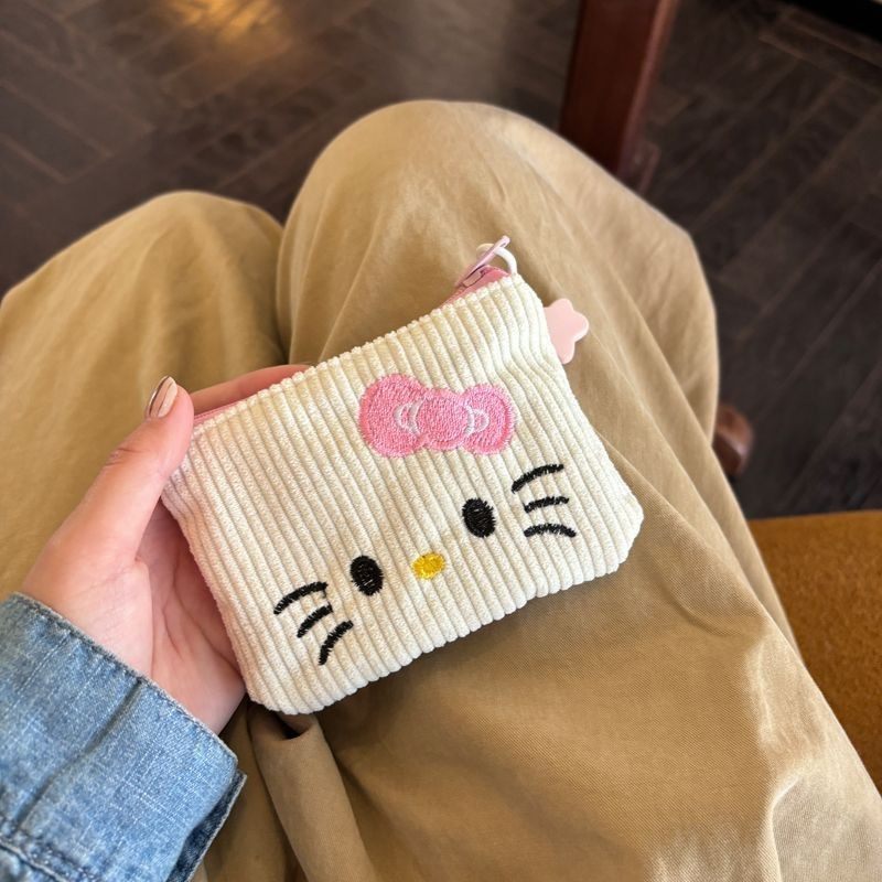 Cute Kitty Coin Purse Mini Key Bag Card Bag Student Carry-on Earphones Lipstick Storage Small Bag