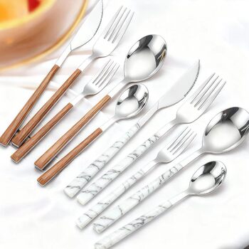Stainless Steel Western Cutlery Ins-Style Knife, Fork, and Spoon Steak Knife Set for Home Use Adult Dessert Spoon Fork Three-Piece Set