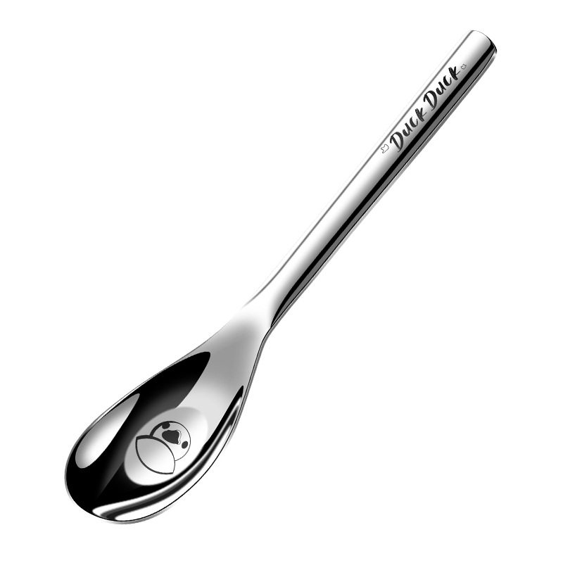 Spoon 316 Stainless Steel Spoon High Color Value Baby Children's Rice Spoon Household Small Spoon Baby Food Supplementary Yuanbao Spoon