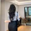 2025 Spring Goddess Fan Shirt Temperament Slim-fit Hip Skirt OL suit Two-piece Business Wear High-end Important Occasions