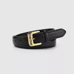 Spring New Genuine Leather Metal Belt for Women Black Versatile Design Sense Belt Women Fashion Commute Trendy High-end Decorative