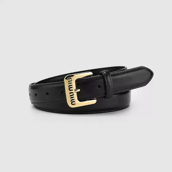 Spring New Genuine Leather Metal Belt for Women Black Versatile Design Sense Belt Women Fashion Commute Trendy High-end Decorative