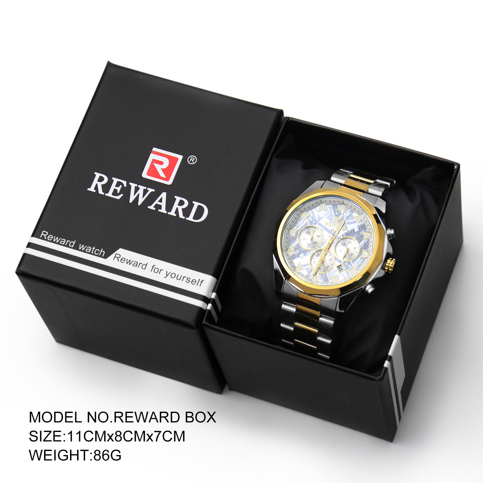 Reward Watch Gift Packaging Box Original Watch Box High-End Watch Gift Box Cross-Border Heaven and Earth Cover Packaging Box Square Box