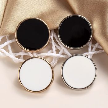 Fashion Metal Flat Oil Button Shirt Coat Trenchcoat Jacket Suit Button Simple Decorative Hand Stitched Button
