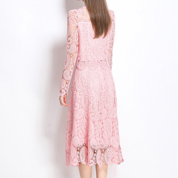 Chic Two Piece Set Elegant Water Soluble Lace Shirt and Skirt Fall Fashion for Women Wholesale Available