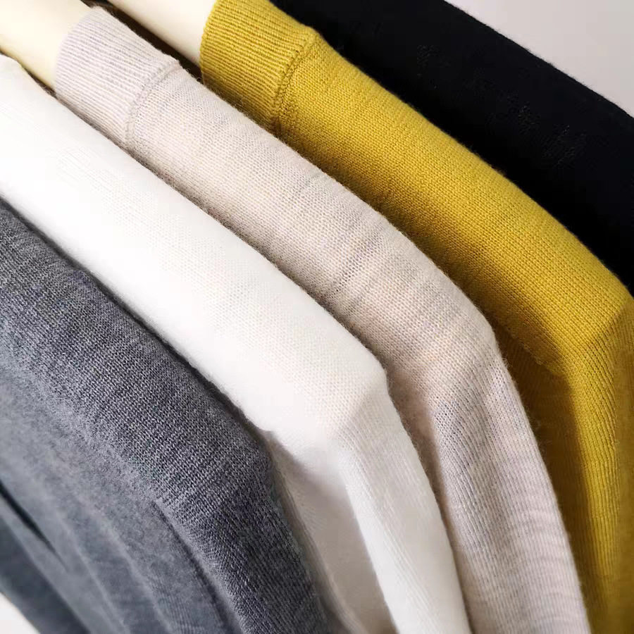 德国扬子纱100%美丽诺羊毛针织圆领开衫精纺60支外套秋冬薄款女25