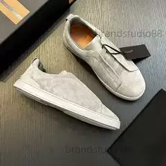 In-Stock Foreign Trade New Men's Cross Sneakers with Elastic Band, Lace-Up Trendy Casual Shoes, Men's Slip-On Low-Top Lazy Shoes