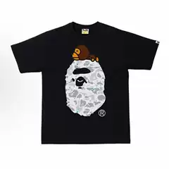 Cross-Border Foreign Trade Wholesale Bape Trendy Brand Ape Head Heavyweight Pure Cotton Short-Sleeve Shark Monkey Unisex T-Shirt Top