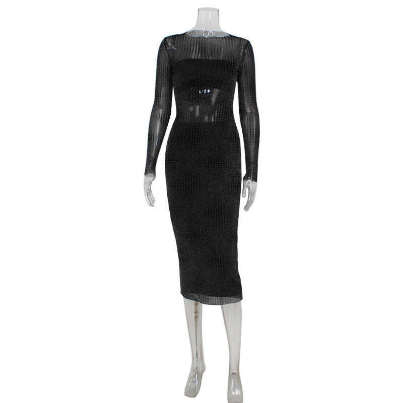Womens Sexy Strapless Crop Top with High Waisted Bodycon Skirt and Fashionable Mesh Cover Up Trendy 3 Piece Set for