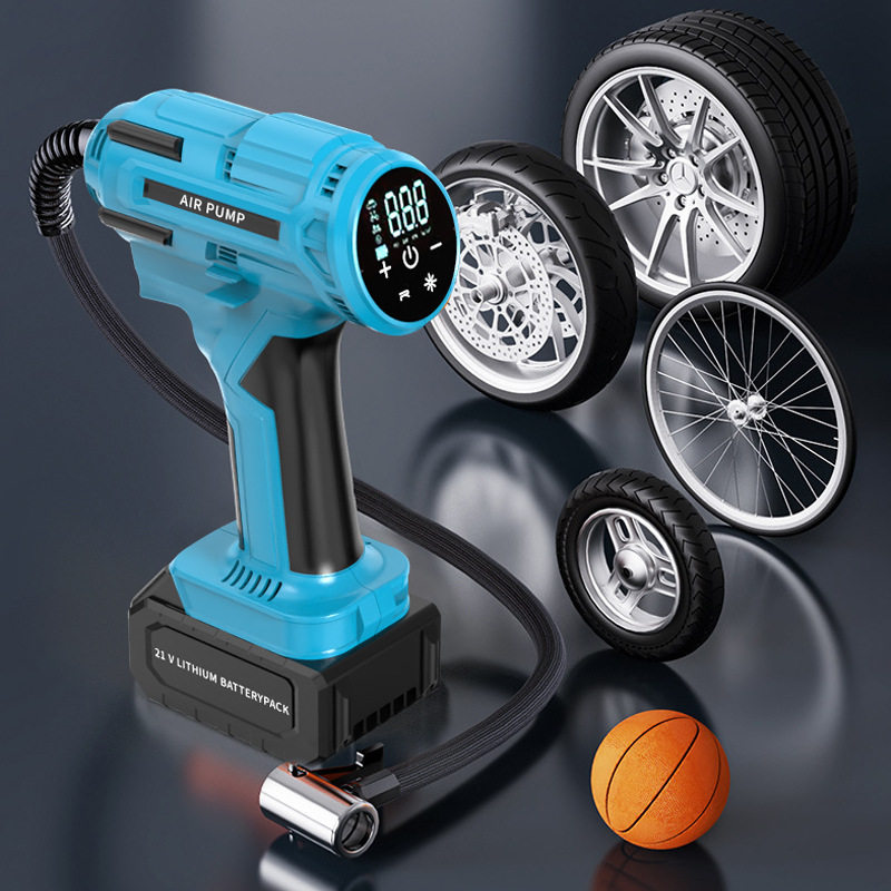 Car Air Pump Intelligent Digital Display Wireless High Pressure Air Pump Portable Car Bicycle Tire Ball Air Pump