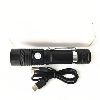 Wholesale 518 Flashlight T6 Beads White Light TYPE-C Charging Mini Telescopic Zoom 395 Purple Flashlight