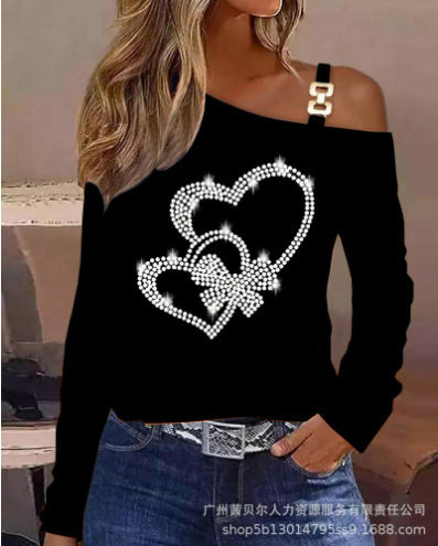 Off Shoulder Color Block Printed Top Spring Collection Casual Wear Wholesale Available private label