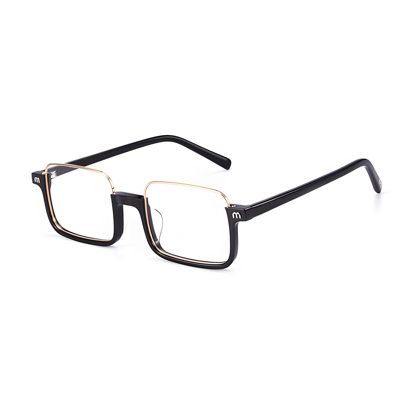 Trendy Vintage Japanese Style Plain Retro Fashion Half-Frame Glasses for Nearsightedness with Blue Light Protection