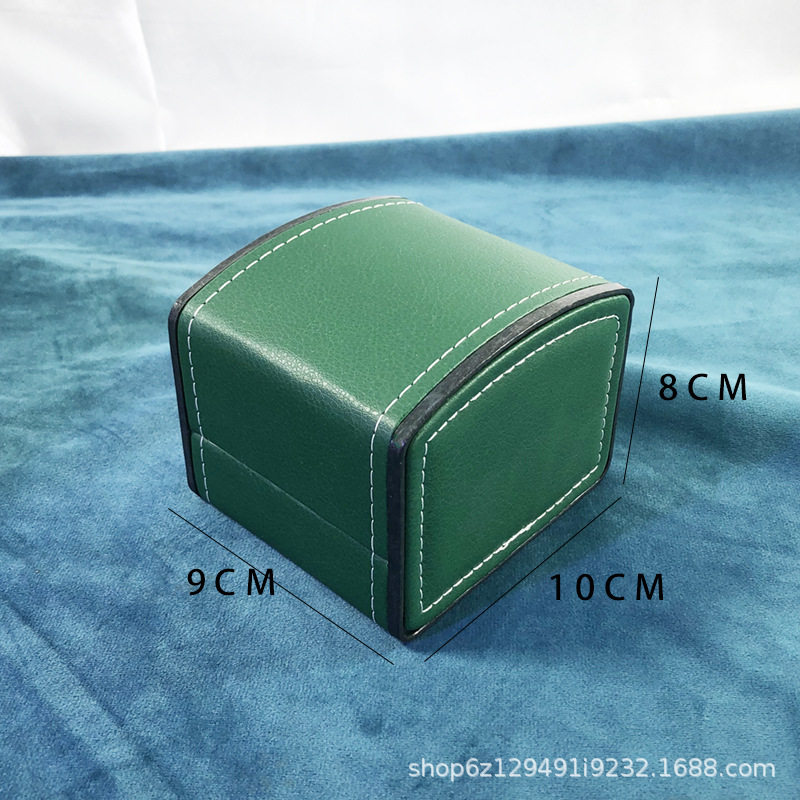 Factory Direct Sales Pu Leather Watch Box Curved Flip Watch Box European Leather Watch Jewelry Gift Storage E18