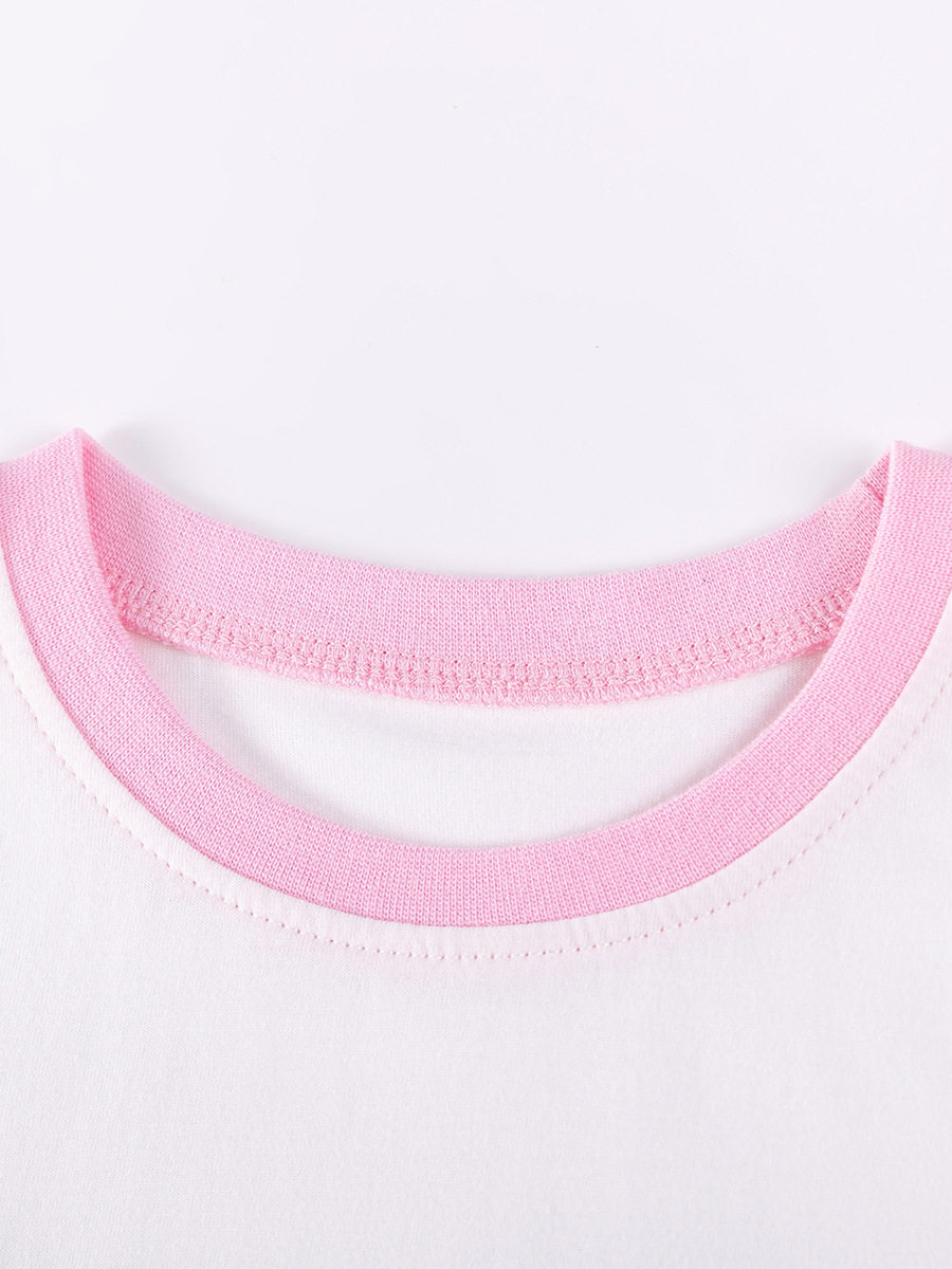 [Style] Summer Girls' Kids' Clothing, Cartoon Pig Kids' Set, Cute Baby Kids' Clothing