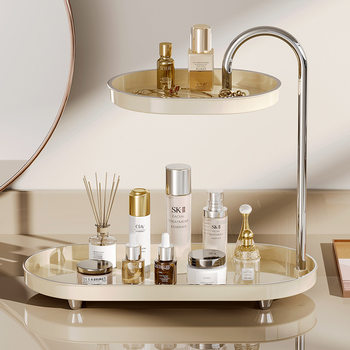 Cosmetic Storage Box Light Luxury Dressing Table Skin Care Perfume Storage Rack Desktop High-end Entrance Finishing Shelf