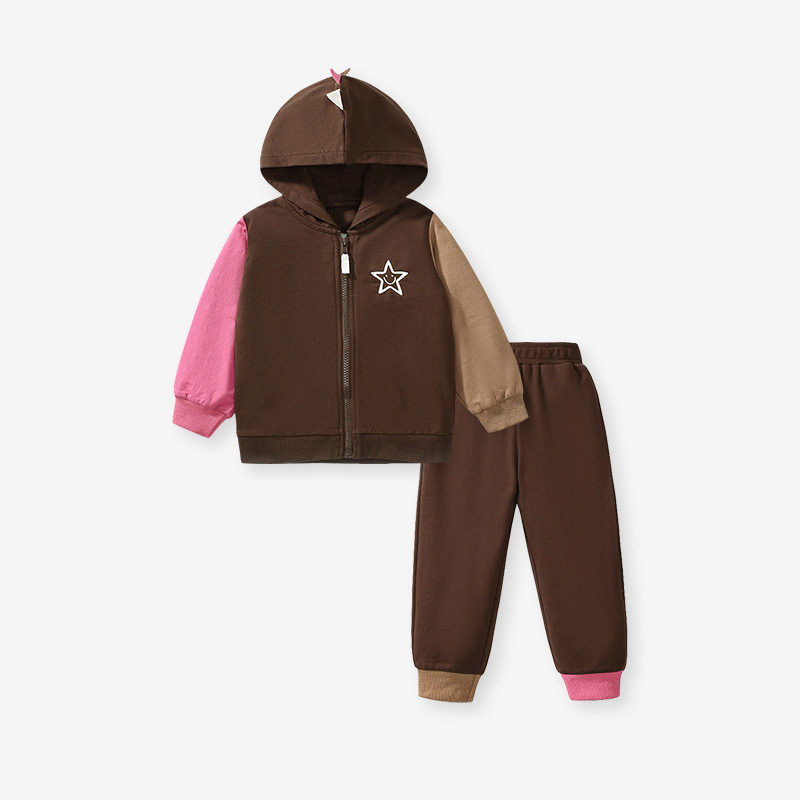 New Kids' Embroidered Set, Autumn Cute Long-Sleeve Outfit