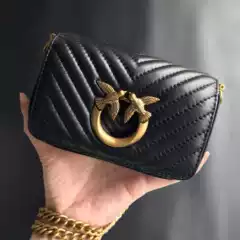 New Pinko Mini Swallow Bag Sheepskin Chain Dionyor Genuine Leather Shoulder Crossbody Bird Bag Women's Bag