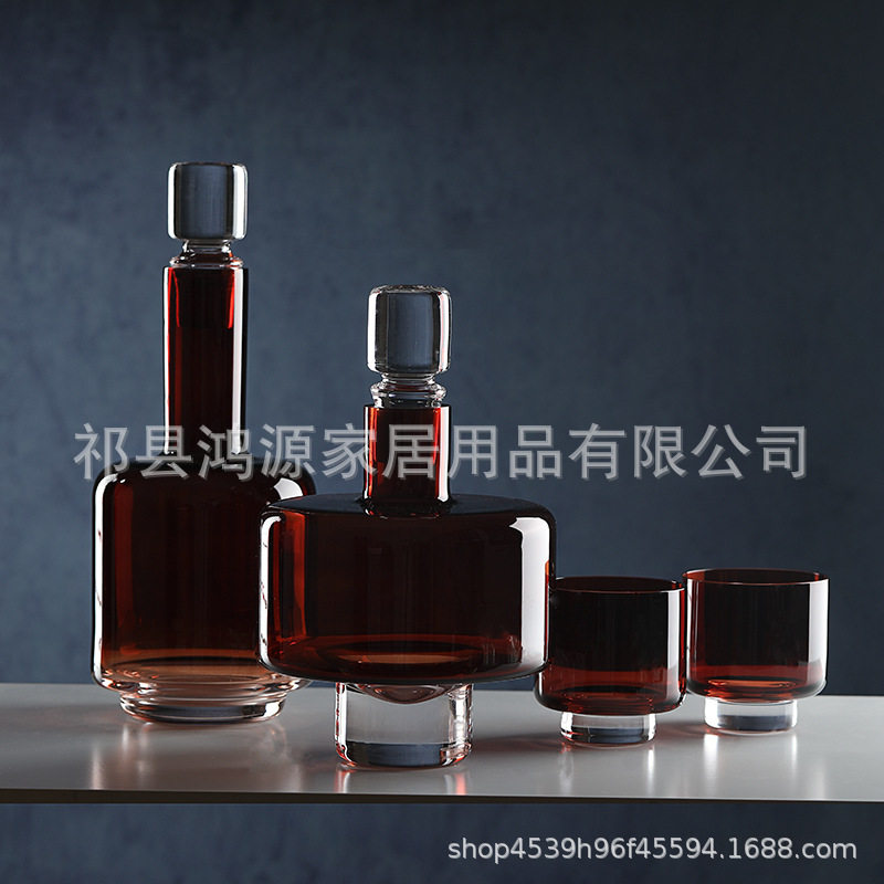 Urban Series British Retro Wine Vessel Texture Decanter Whiskey Set Water Cup Household Red Wine Cup White Wine Cup