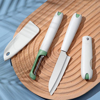 Portable Fruit Knife with Knife Shell, Peeling Knife, Multifunctional Knife, Melon and Fruit Knife, Kitchen Peeling Artifact, Folding Fruit Knife