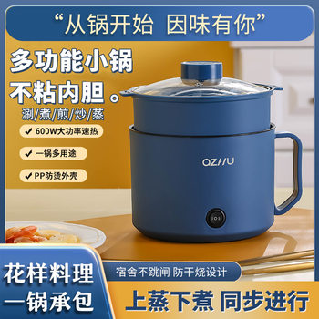 Cross-Border Mini Rice Cooker, Multi-Function Electric Cooking Pot, Electric Hot Pot, Student Dormitory Small Electric Cooker, Steaming and Cooking All-In-One Non-Stick Pot