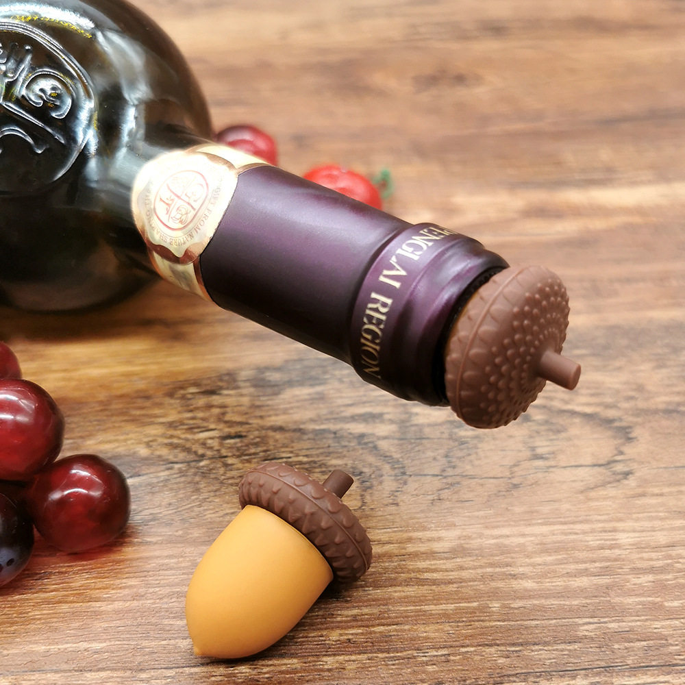 New Acorn Mini Wine Bottle Stopper Silicone Pine Cone Champagne Stopper Household Wine Stopper Wine Stopper Bottle Cap