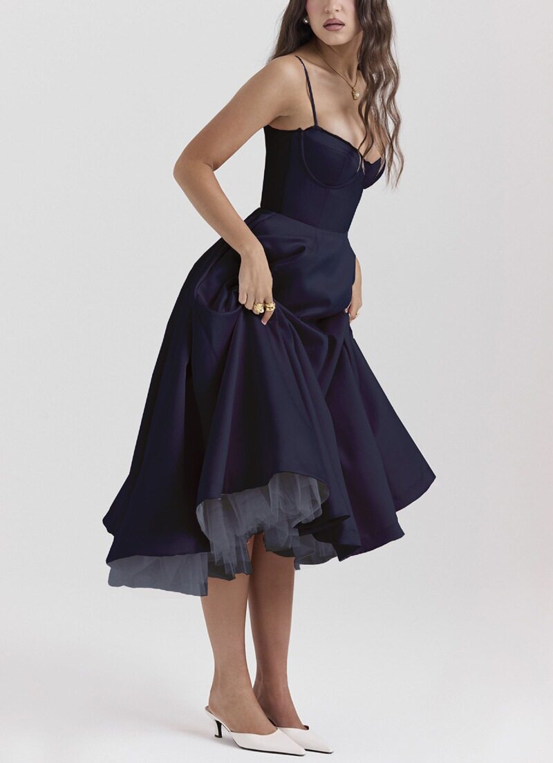 Womens Sleeveless V Neck Backless Dress Sexy Fit Flare Design Perfect for Autumn Events Wholesale Available