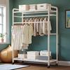 Simple Floor-Standing Wardrobe for Home Use, Clothing Storage Cabinet with Drawers, Wardrobe for Bedroom, Hat Rack, Clothes Drying and Hanging