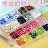 Four-Eye Colorfulful Thin Edge Resin Buttons Baby Clothing Shirt Bread Buttons Kindergarten Handmade DIY Buttons