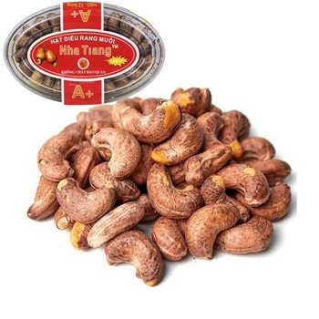 Vietnamese Style Large Cashew Nuts Charcoal Roasted Salt Baked Red Label Flat Box with Skin Kernels for Pregnant Women and Children Dried Fruit Nut Snacks Free Shipping