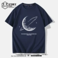 Navy Blue Universe Line White